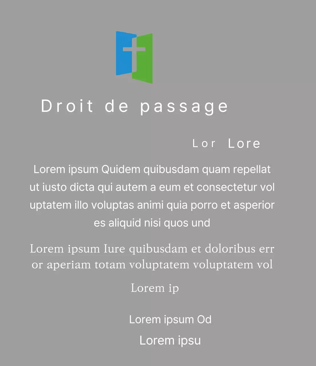 Plaque avec logo de l'église