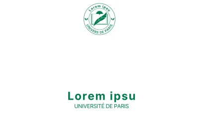 Design de l'école avec une illustration du logo emblématique de l'école