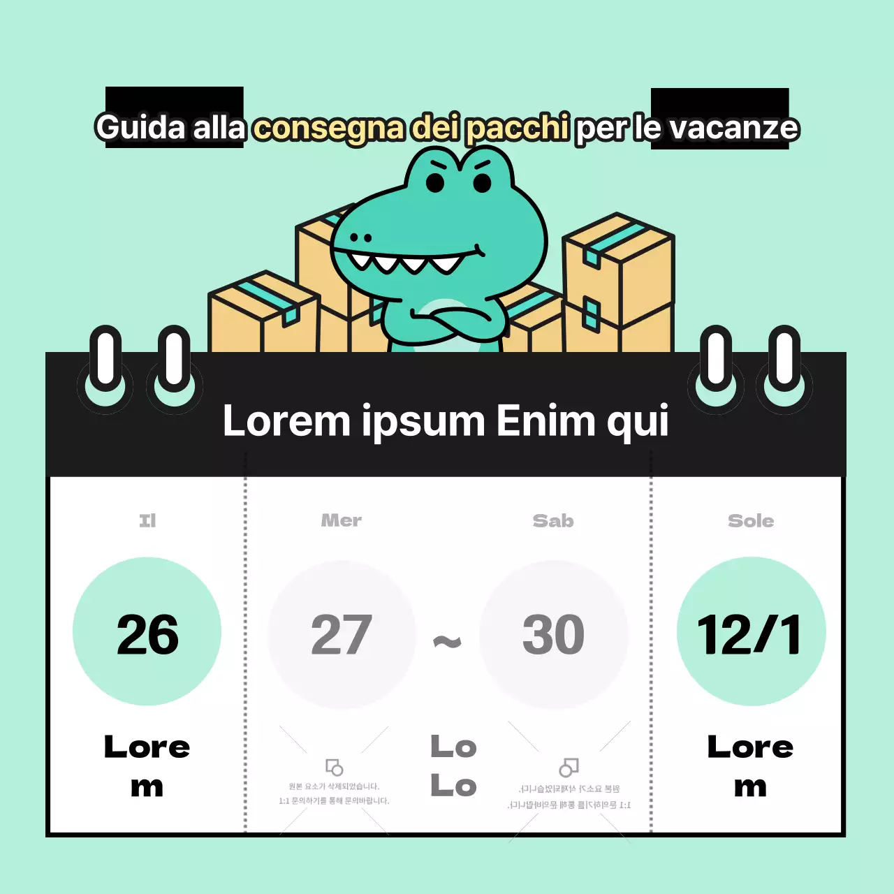 Annunci di Argo, un personaggio kitsch con uno sfondo di menta