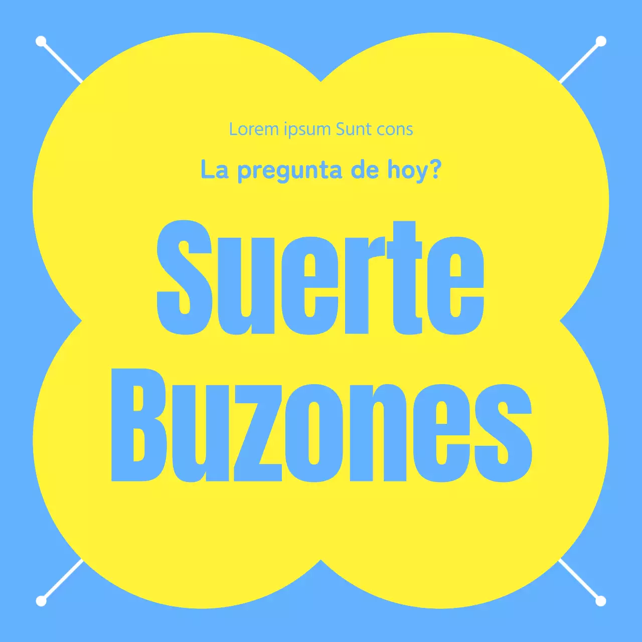 Una guía de consejos kitsch en azul claro y amarillo