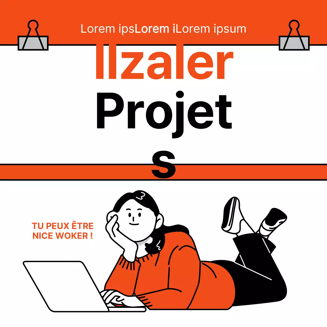 À propos du programme de formation professionnelle simple orange et noir