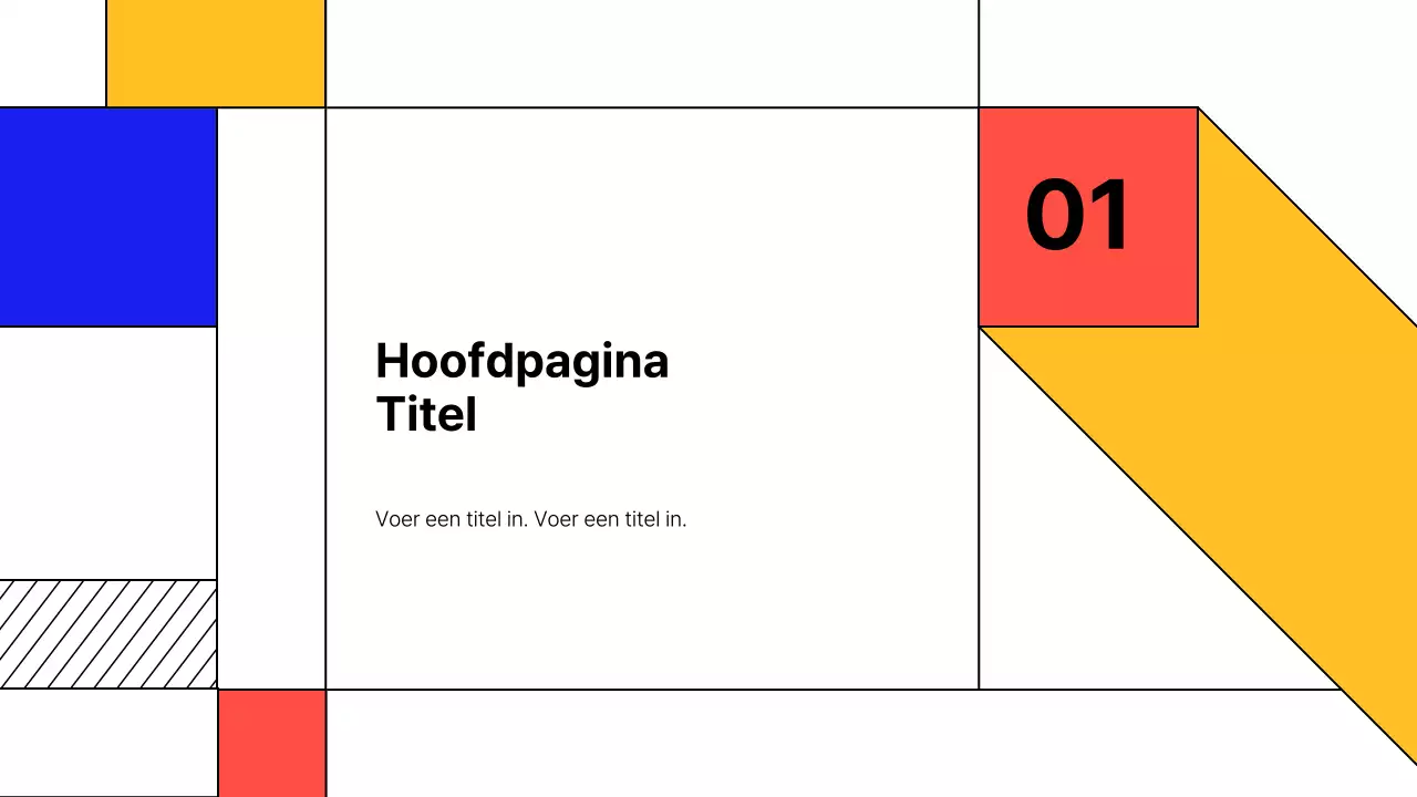 Een eenvoudig zakelijk rapport in geel en rood