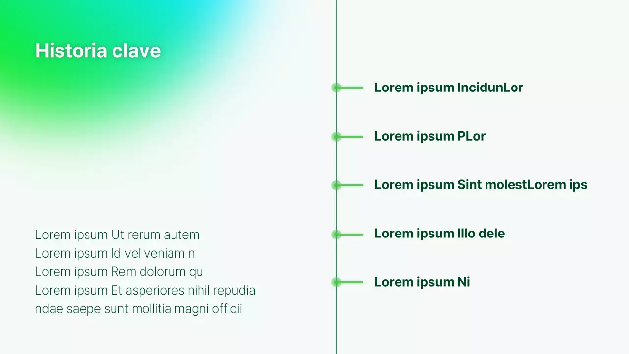 Una sencilla presentación de la cartera del instructor en verde y azul claro