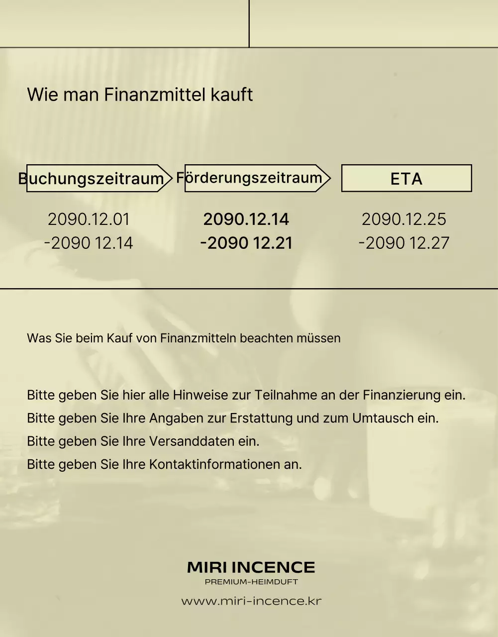 Khaki, minimalistische Fördermittelanzeige