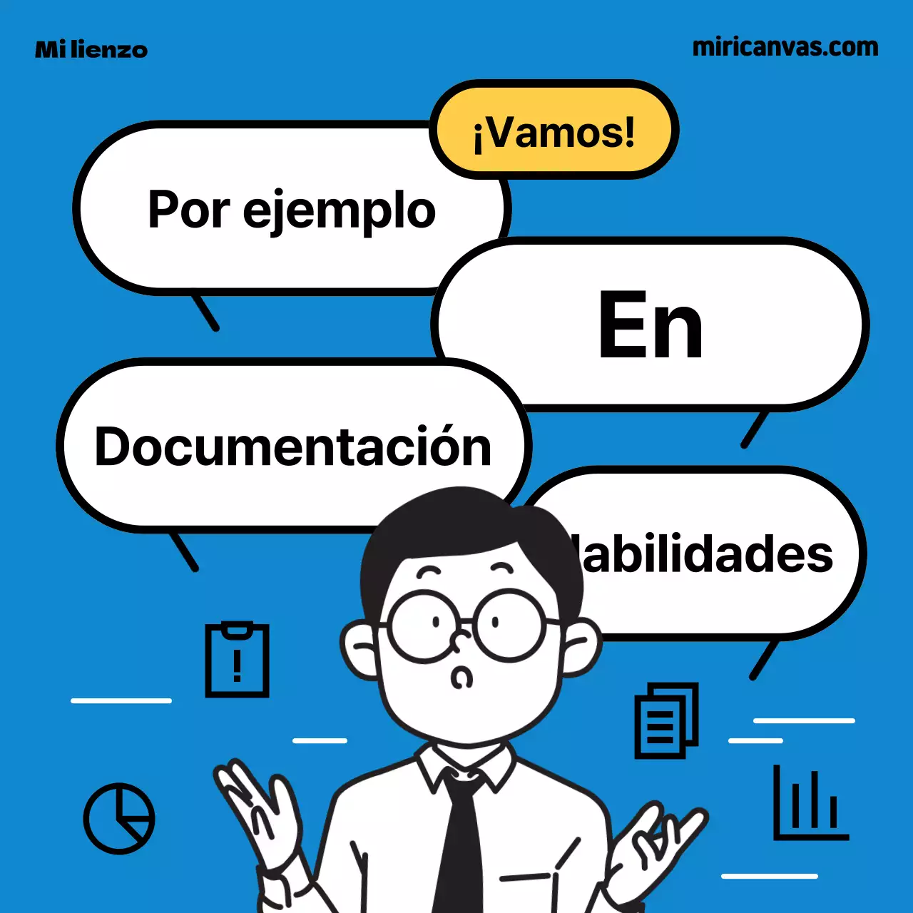 Una sencilla introducción azul y amarilla a la escritura para estudiantes de primer curso