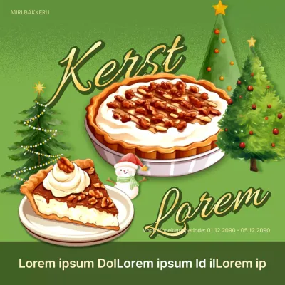 Promoot groene, vintage vakantiedesserts