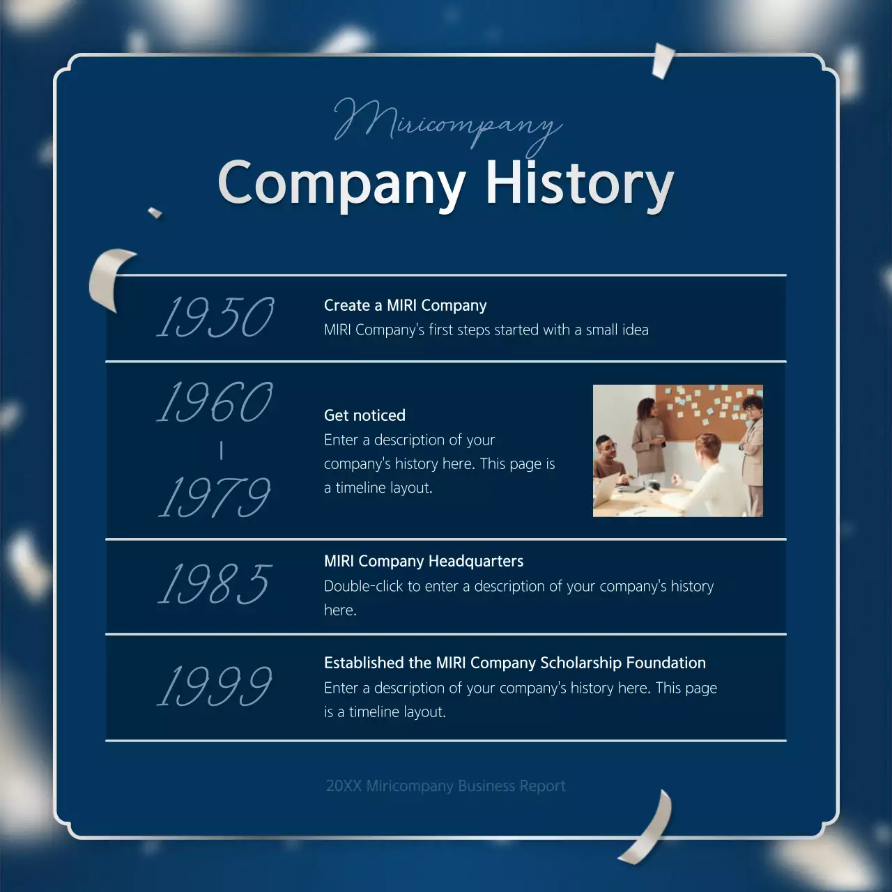 Blue Elegant Business Report Instagram Carousel