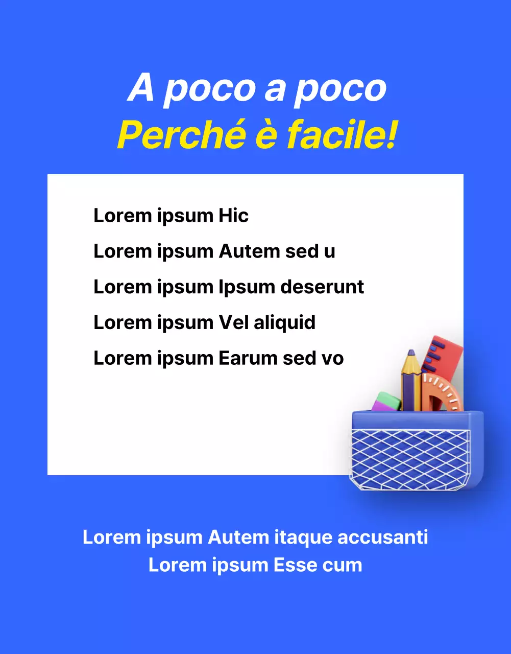 Promuovete un accordo per una lezione di inglese kitsch blu e giallo