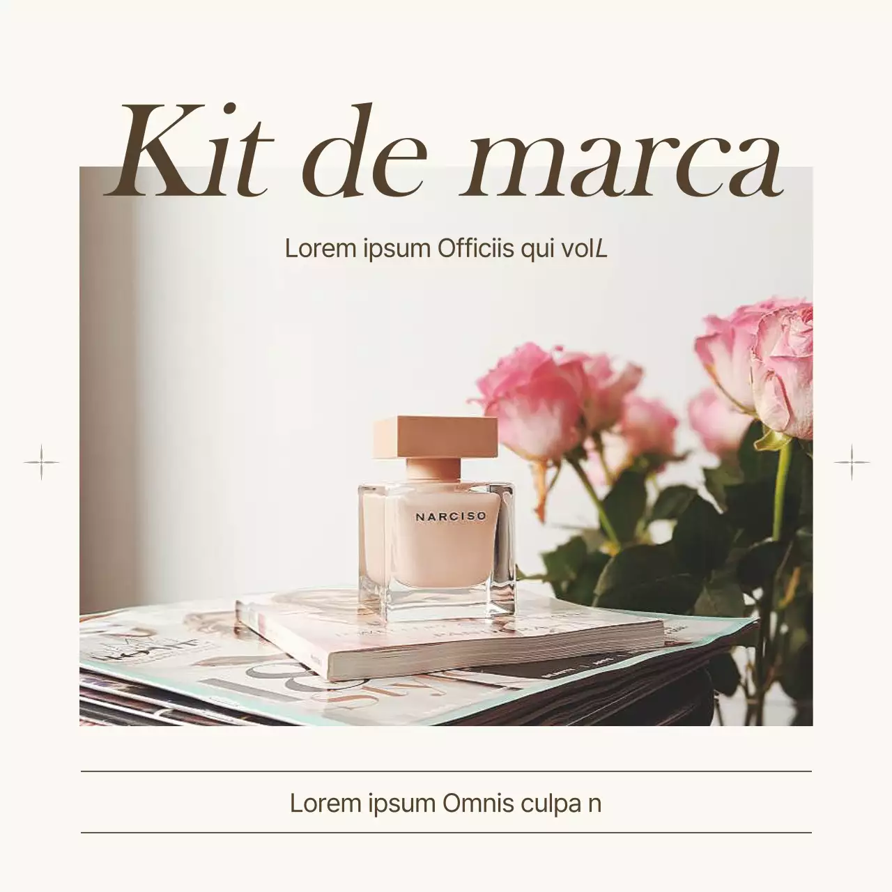 Un puesto de marca beige, minimalista y emocional