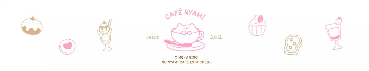 Coleção de menus ilustrados coloridos e bonitos de cafés com sobremesas