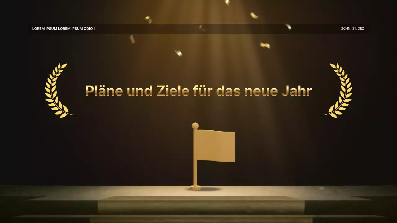 Eine luxuriöse Leistungspräsentation in Gold und Braun und ein Veranstaltungsbericht zum Jahresende
