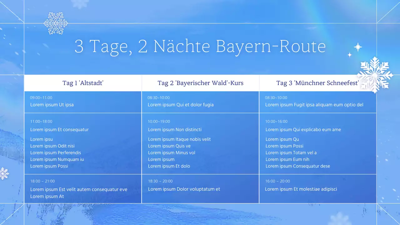 Winterreise-Informationen für Hokkaido, Japan: blau und natürlich