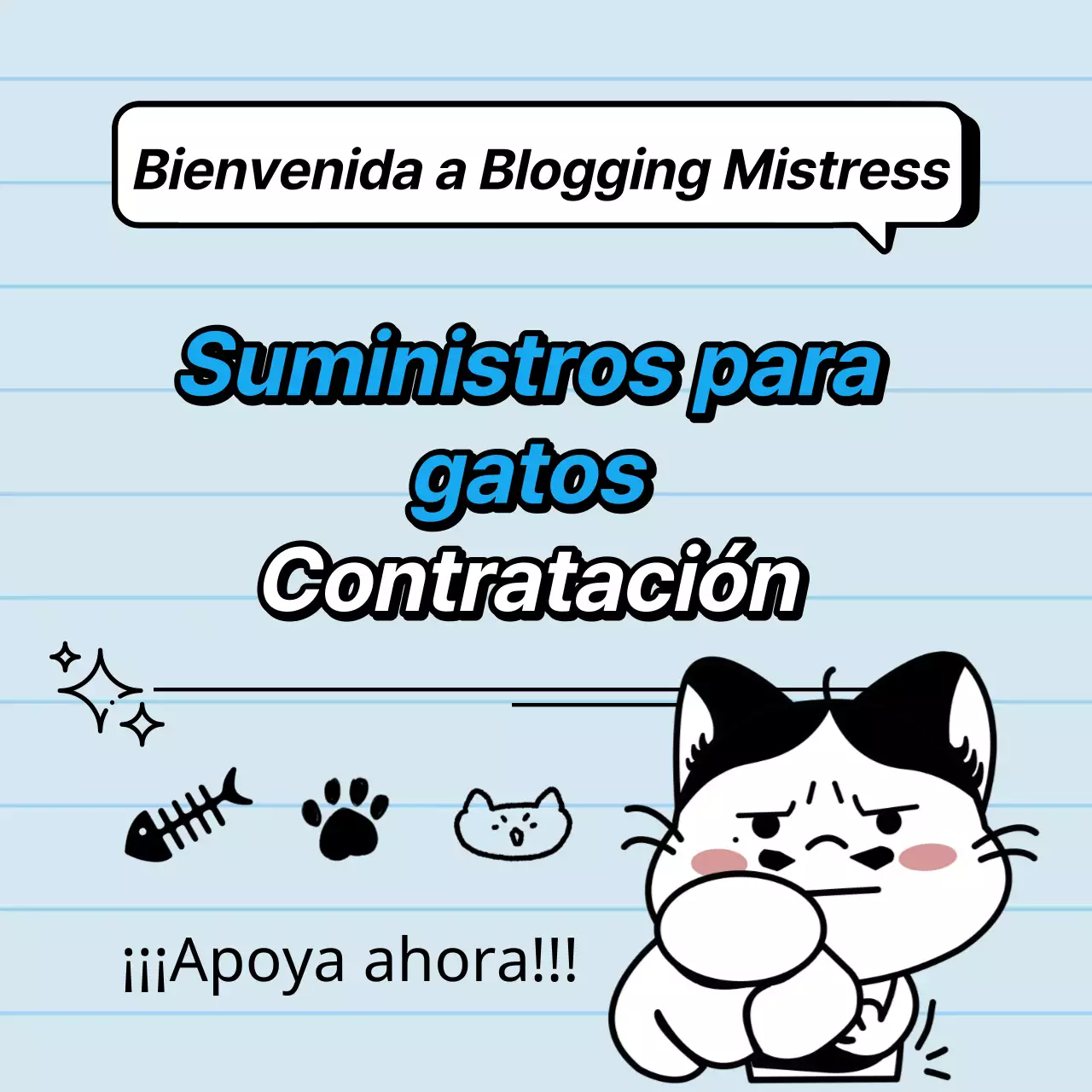 Promover una sencilla caja de arena para gatos de color azul claro y blanco