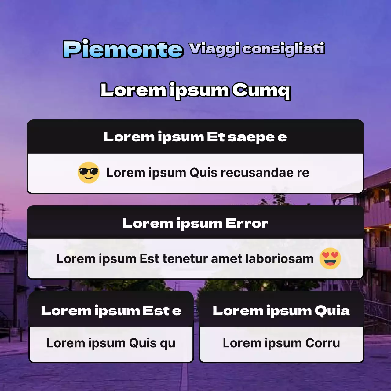 Promozione turistica kitsch di Hokkaido in azzurro e malva