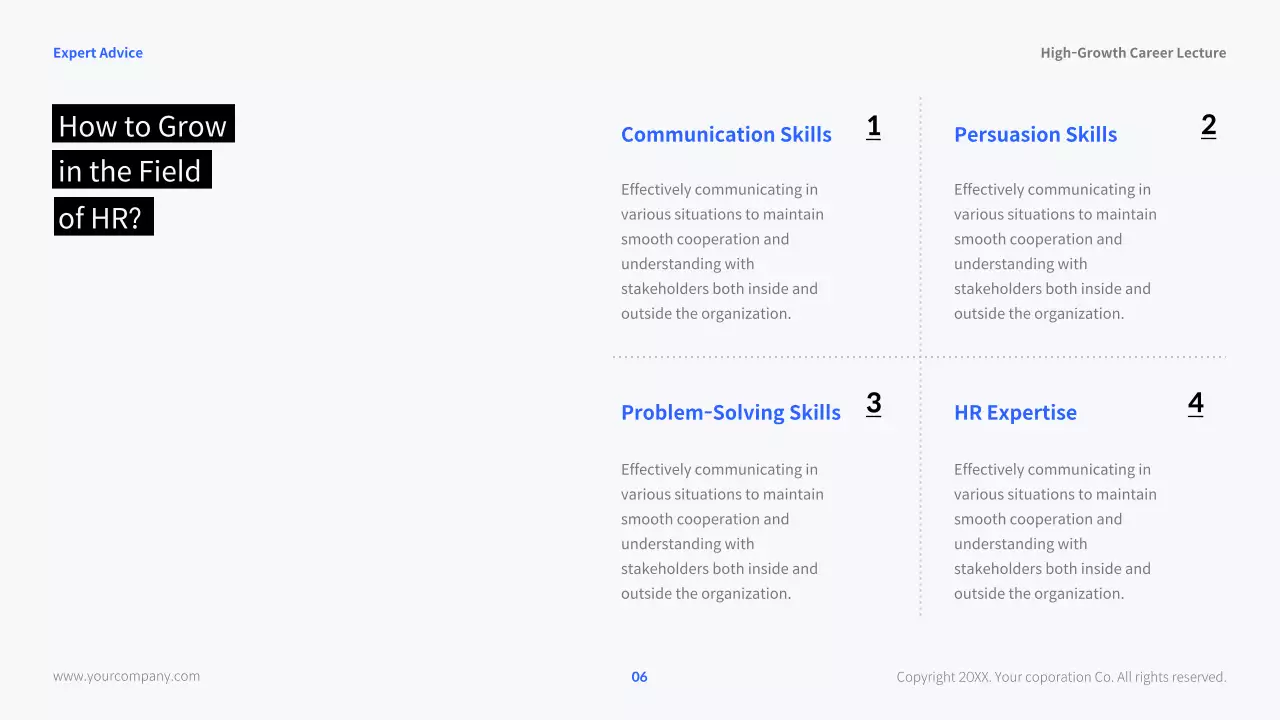 White Modern Career Lecture Presentation