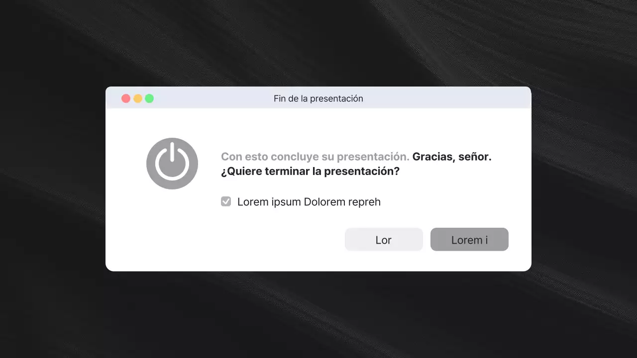 Moderna propuesta de interfaz de escritorio en negro
