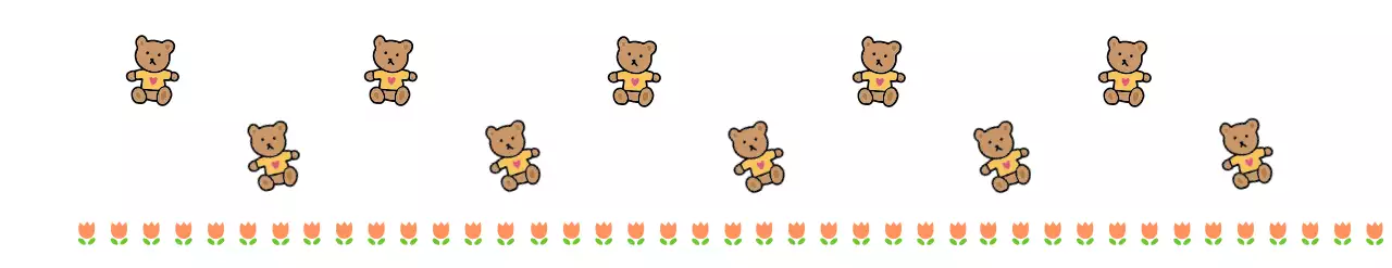 Mercadoria personalizada de conceito giro com ilustrações de ursos e padrões florais