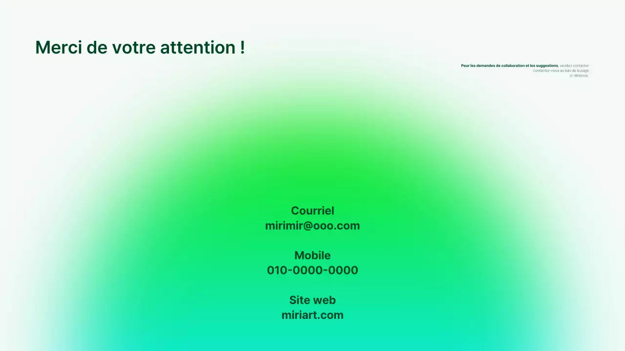 Une présentation simple du portfolio de l'instructeur en vert et bleu clair