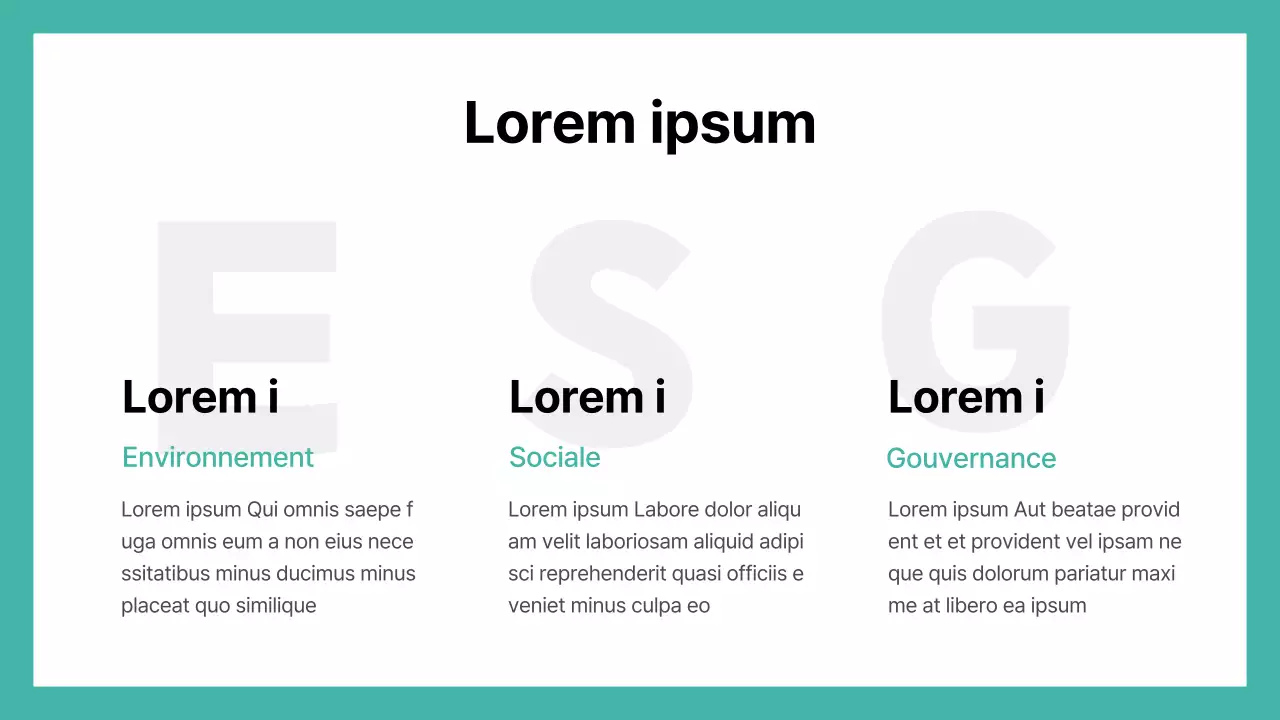 Une touche basique avec des accents de menthe Rapport ESG