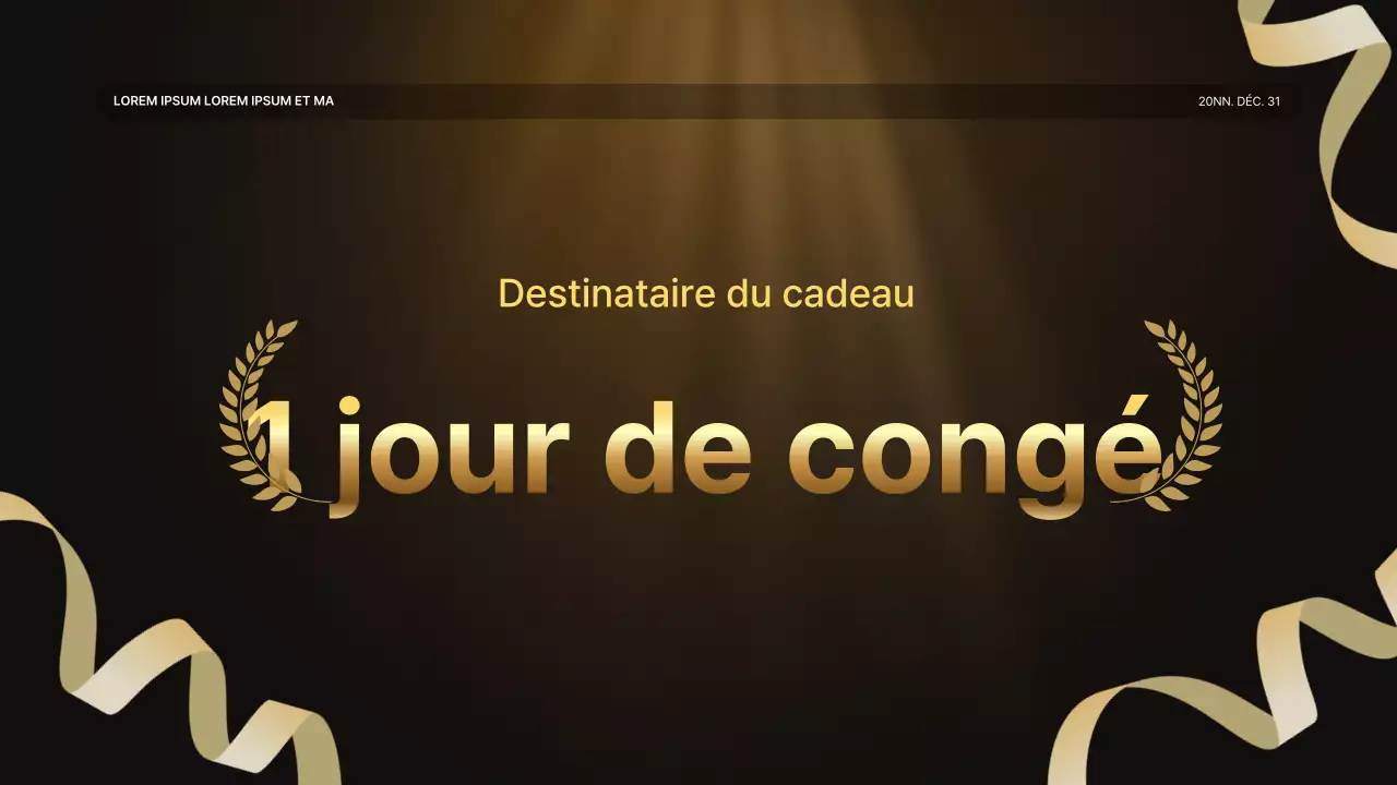 Une luxueuse présentation des performances en or et en brun et un rapport sur les événements de fin d'année