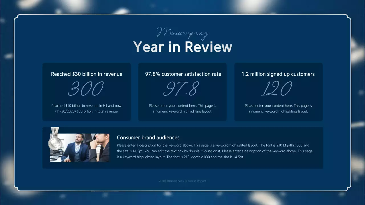 Blue Professional Business Report Document Presentation