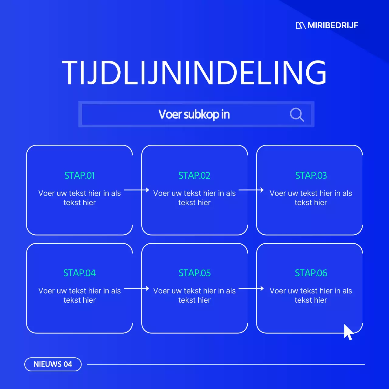 Een eenvoudige blauw-witte zakelijke nieuwsbrief