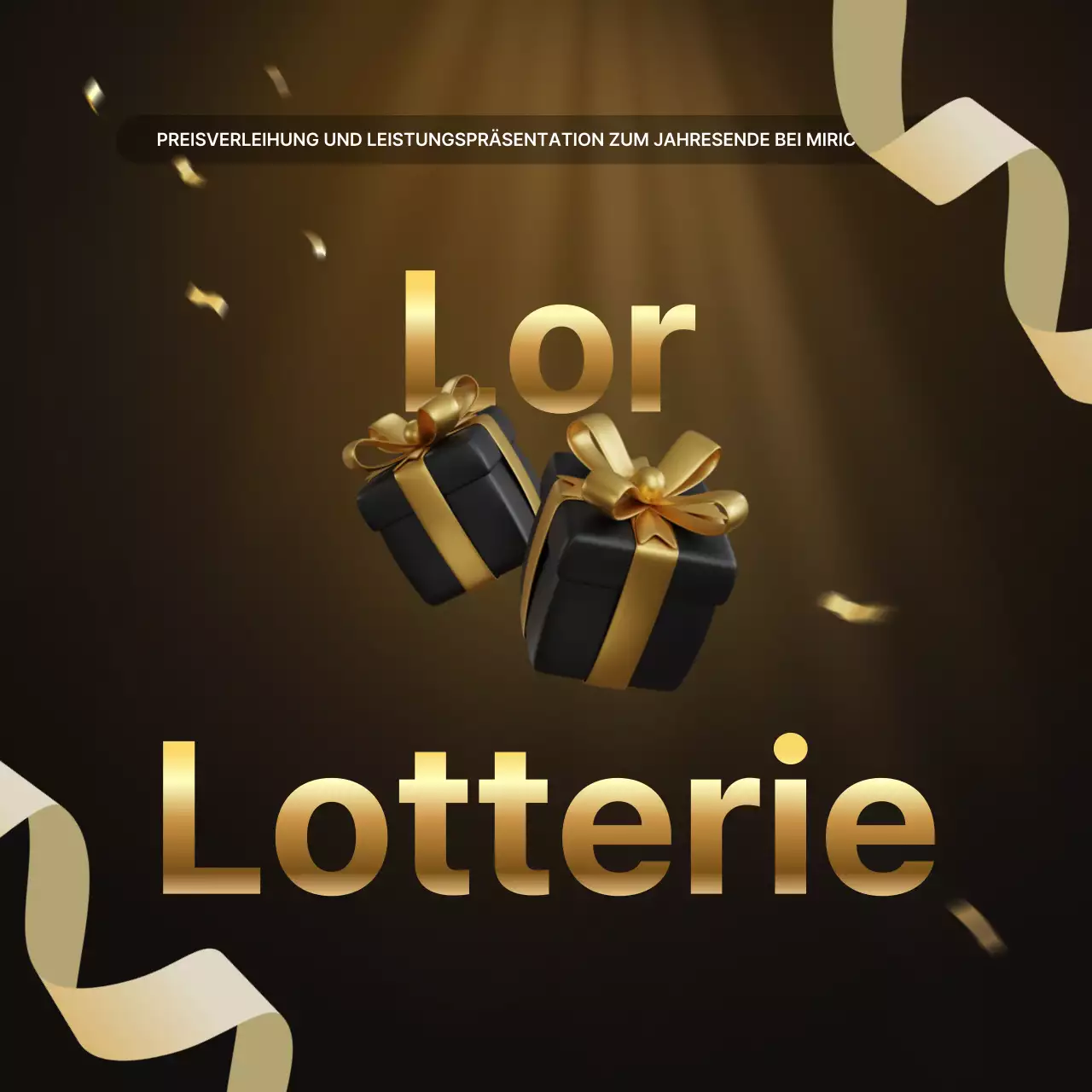 Präsentationen zu den Leistungen von Luxusgold und -braun und Berichte zu Jahresendveranstaltungen