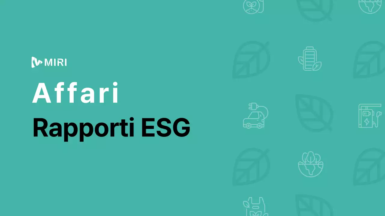 Sensazione di base con accenti di colore menta Rapporto ESG