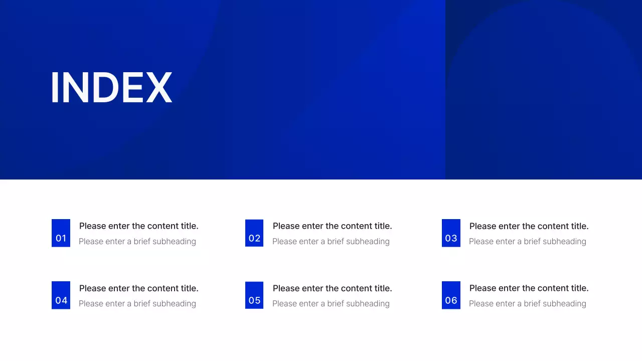 블루 미니멀리스트 비즈니스 프레젠테이션