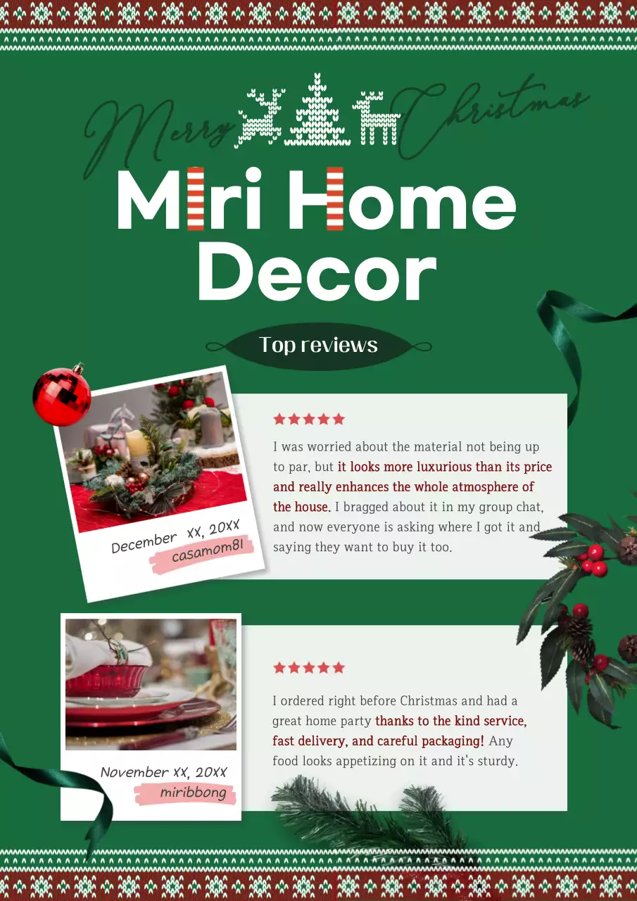 Green Traditional Home Decor Advertisement Poster