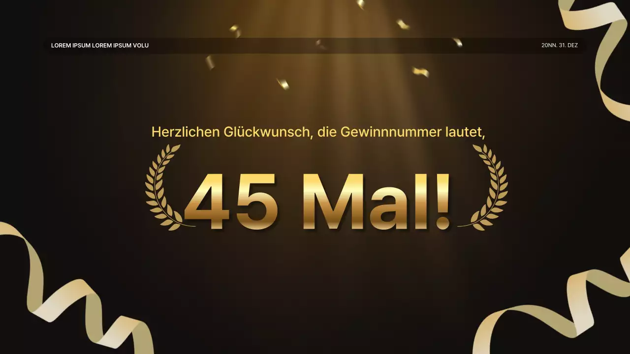 Eine luxuriöse Leistungspräsentation in Gold und Braun und ein Veranstaltungsbericht zum Jahresende