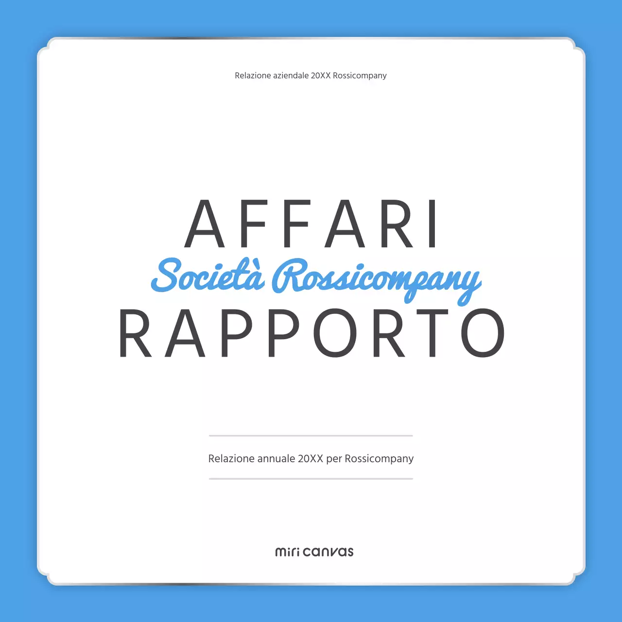 Un semplice post di rendicontazione di fine anno in azzurro e bianco