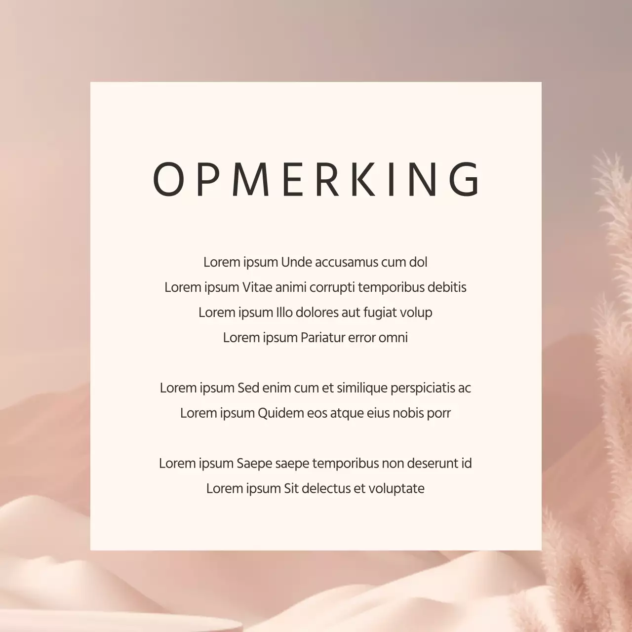 Een eenvoudige roze cosmetica Instagram feed advertentie