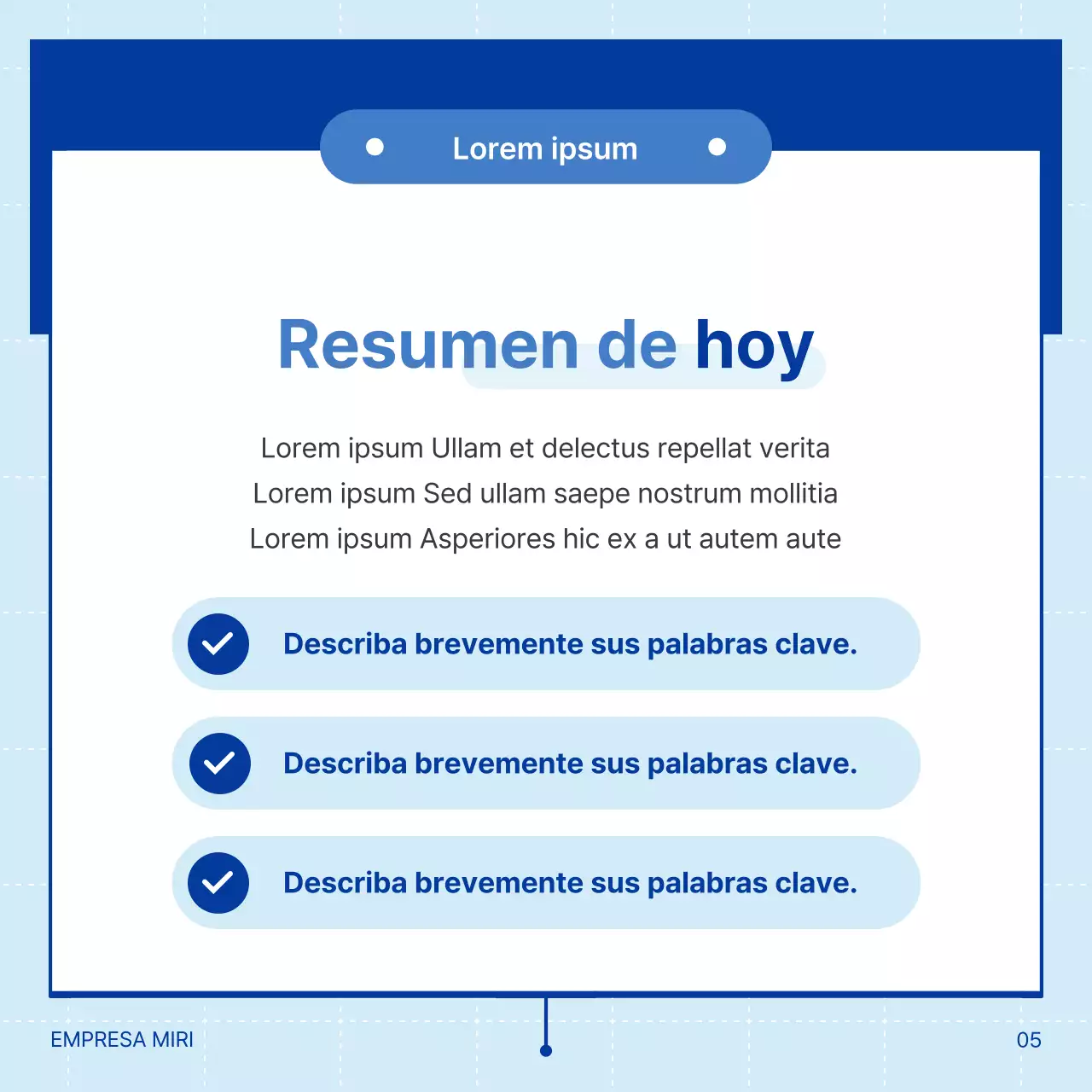 Ilustración sencilla de consultoría de formación corporativa en azul y azul claro
