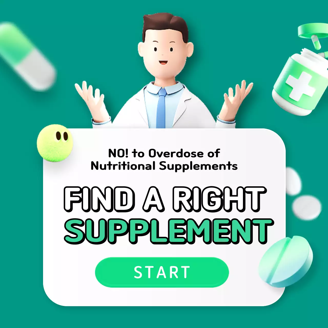 Green Modern Supplements Promotion Instagram Carousel