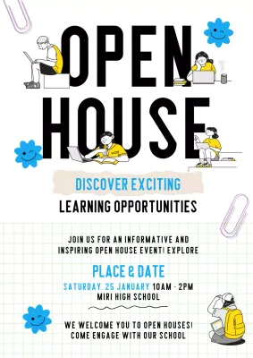 White Modern Learning Event Poster