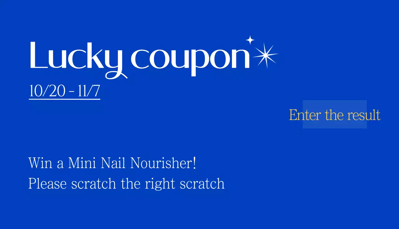 Undian Acara Toko Kuku Kecantikan dengan Latar Belakang Biru