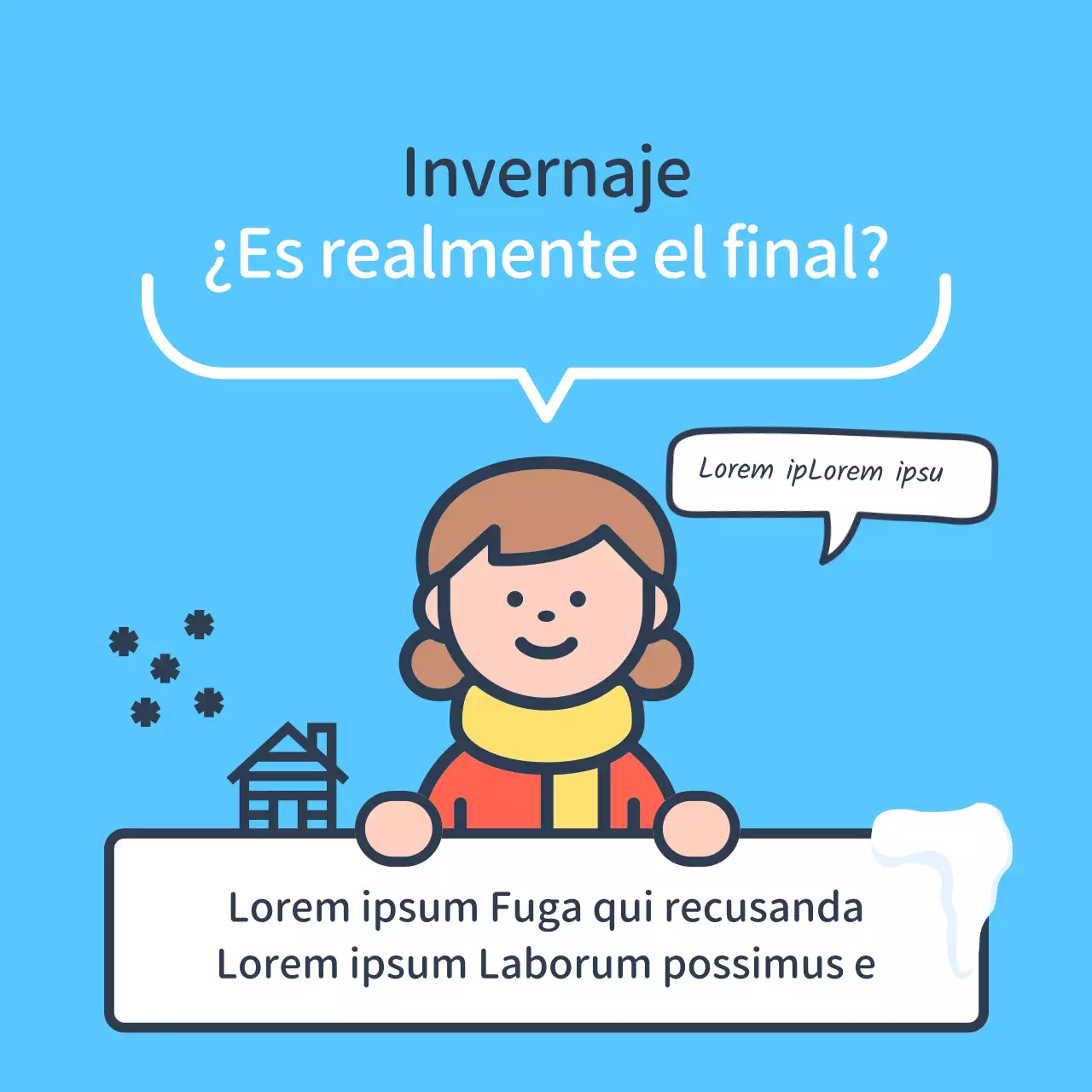 Guía minimalista para invernar en azul y celeste