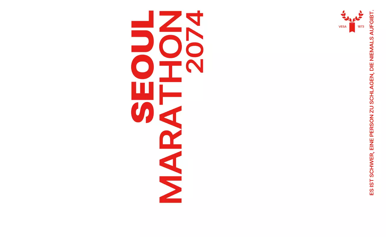 Marathon-Design mit großer Typografie und Icons