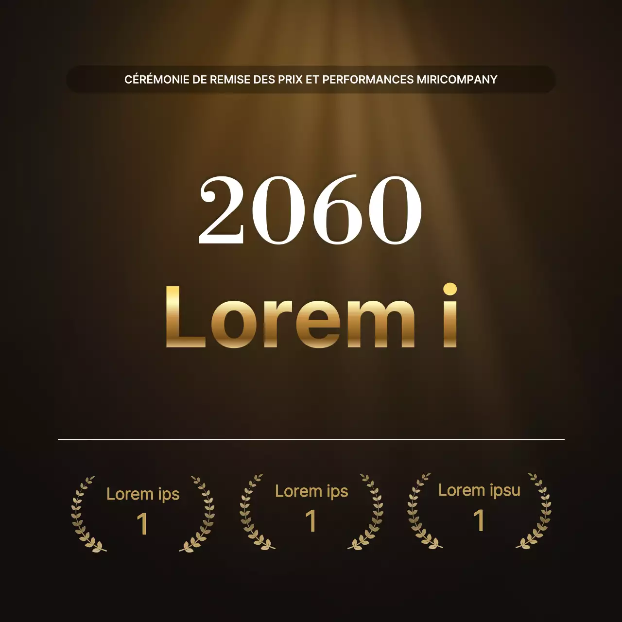 Présentations des performances de l'or et du brun de luxe et rapports sur les événements de fin d'année