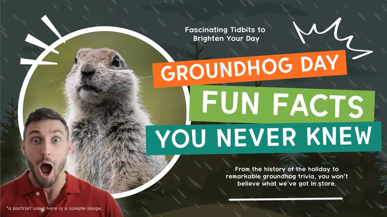 Green Trendy Groundhog Facts Guide YouTube Thumbnail