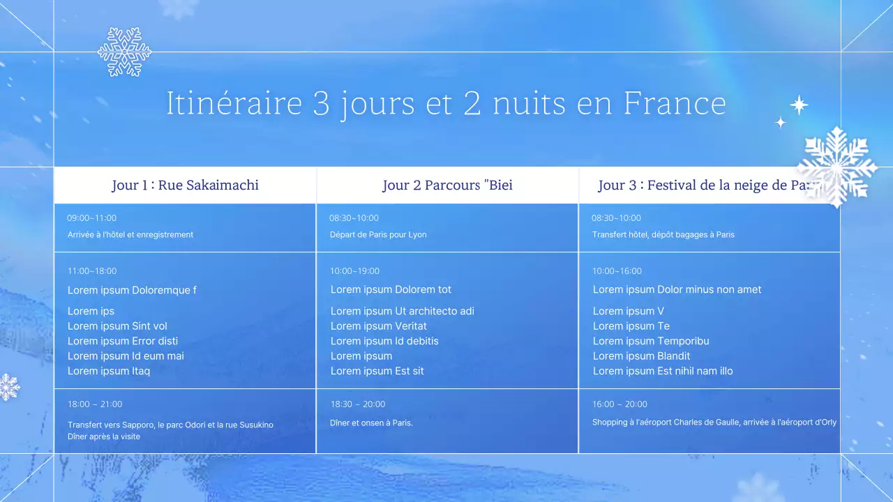 Informations sur les voyages d'hiver à Hokkaido, Japon : bleu et naturel