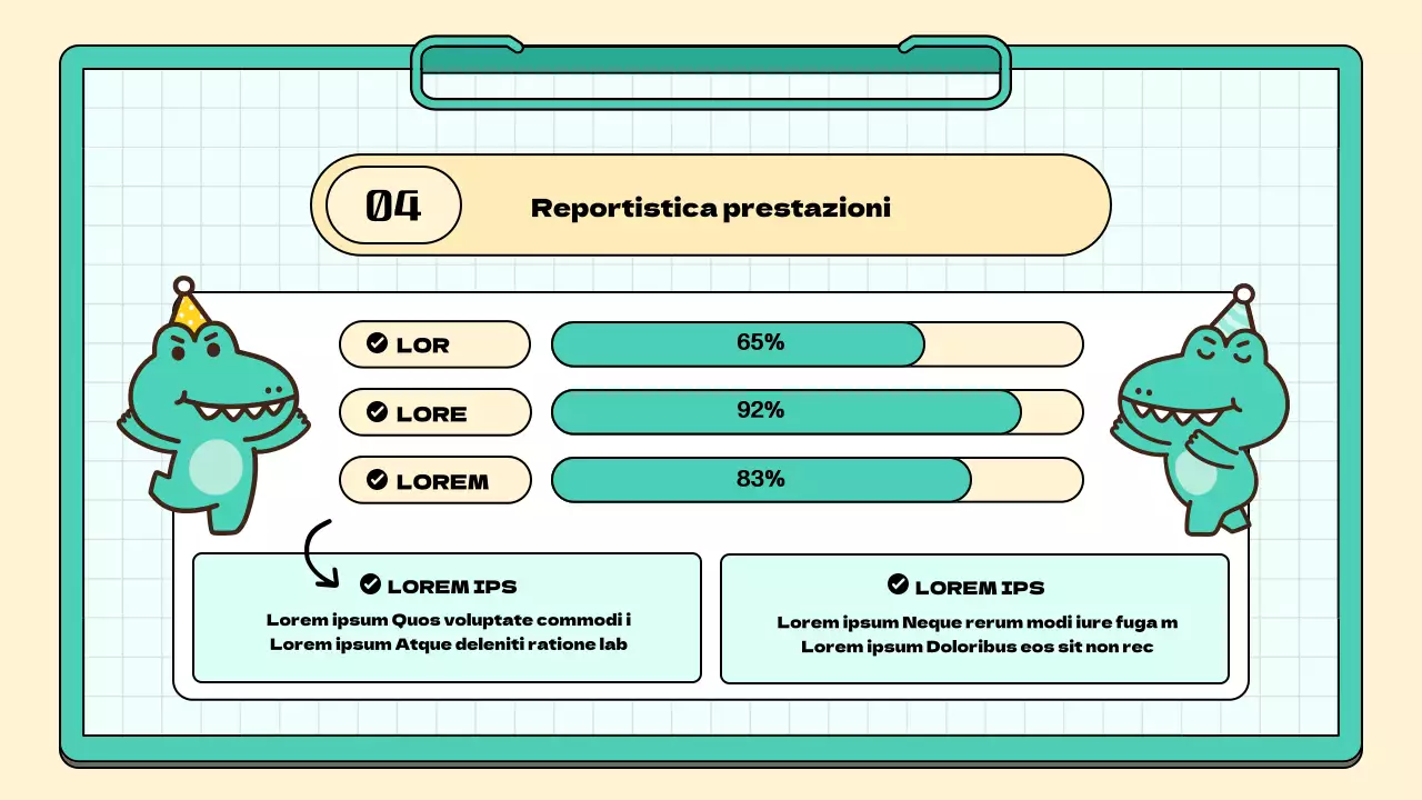 Una semplice relazione sul verbale della riunione dello studio di marketing dei sostenitori di colore giallo e menta