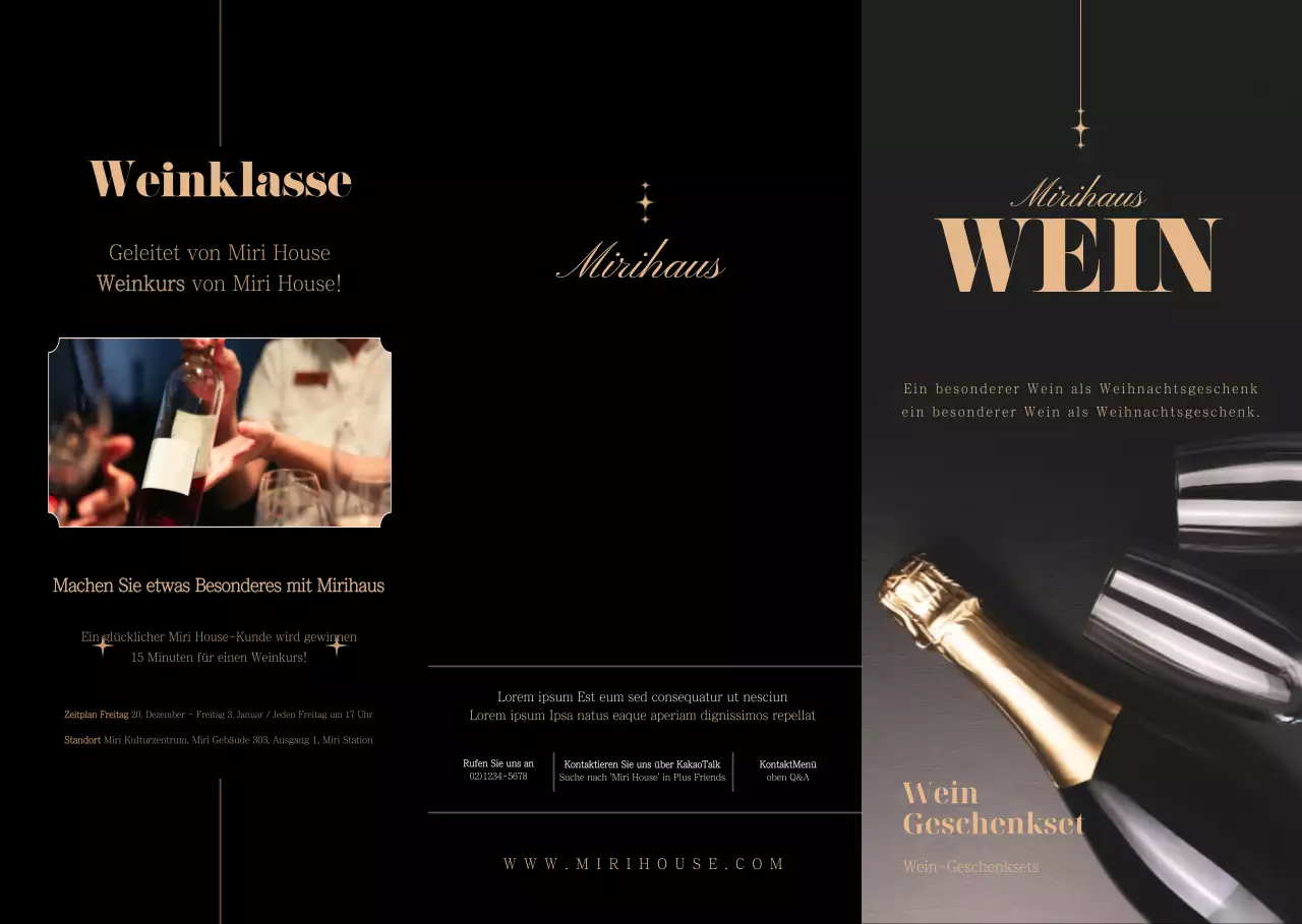 Unser raffiniertes schwarz-goldenes Restaurant-Wein-Geschenkset wird vorgestellt