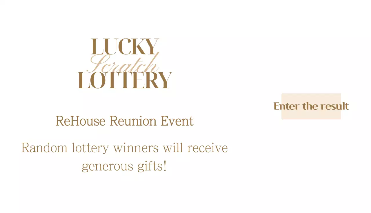 Tiket undian acara pesta akhir tahun dengan aksen emas pada latar belakang hitam