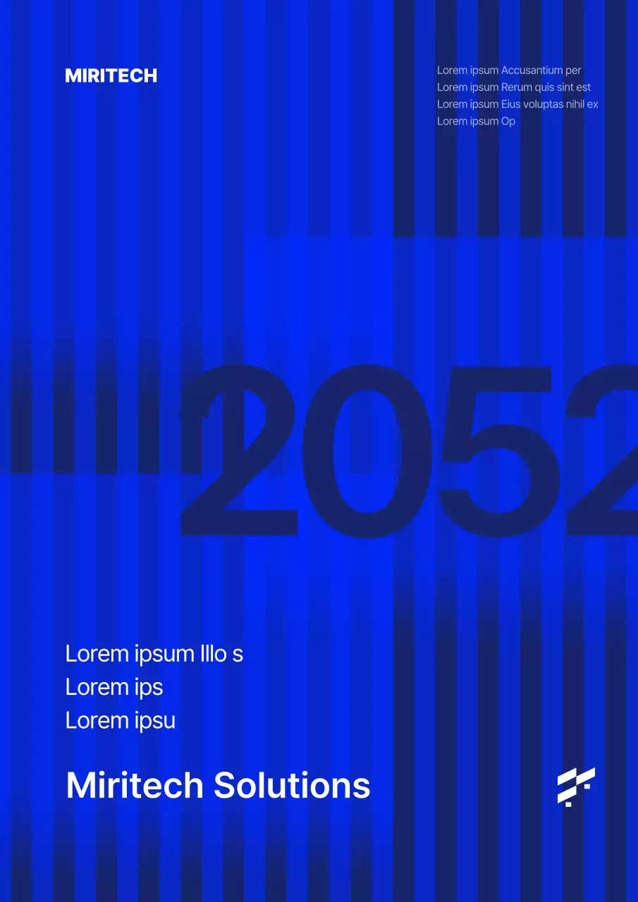 Couverture de brochure d'entreprise moderne en bleu et blanc