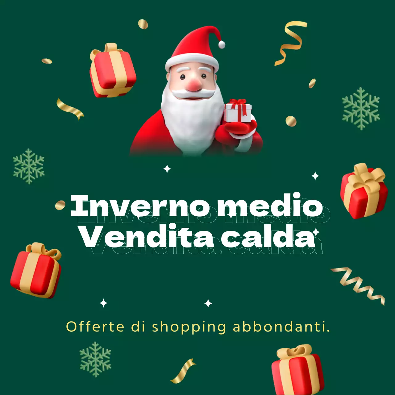 Promuovete le vostre promozioni di vendita invernali in rosso e verde