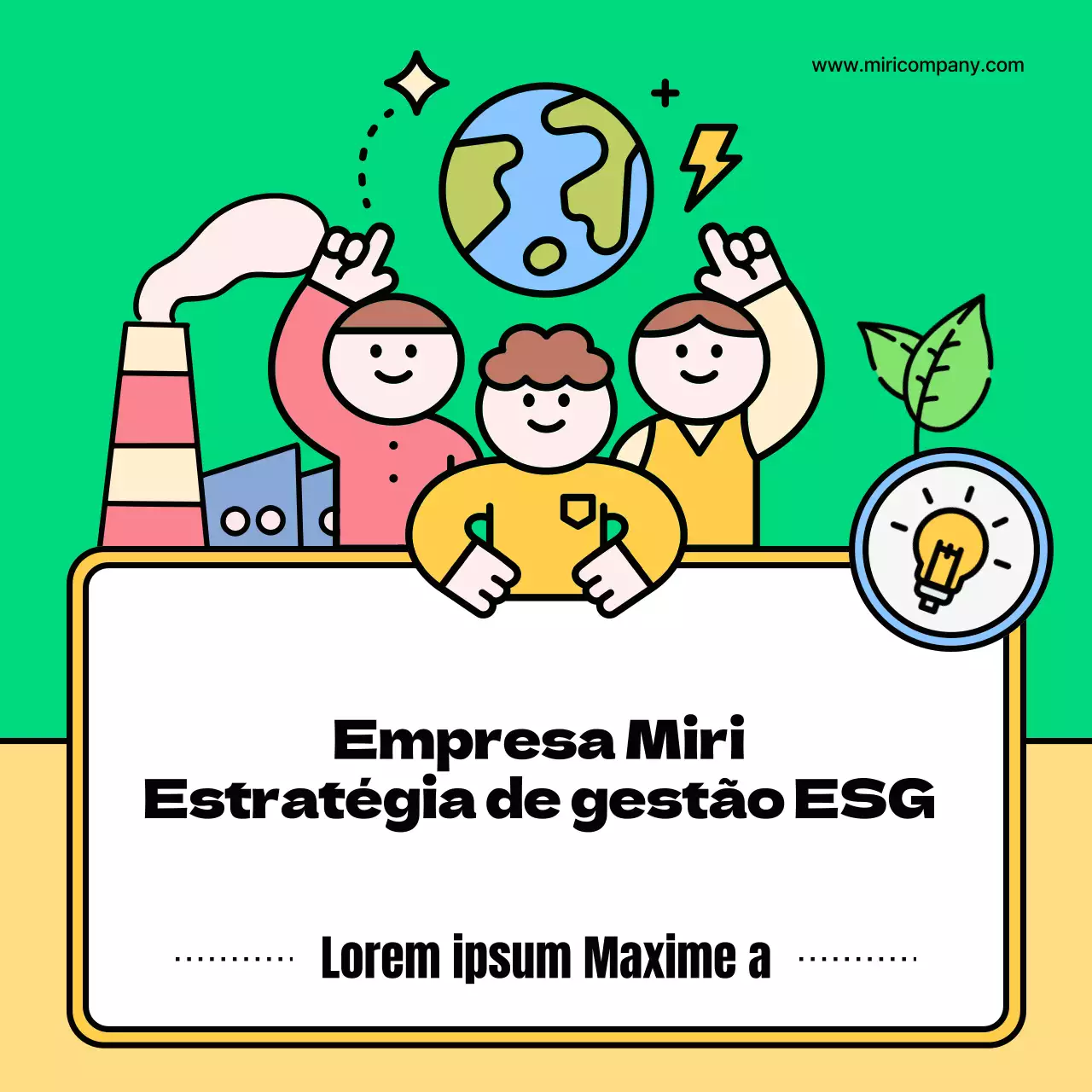 Explicar a sua estratégia ESG verde e amarela