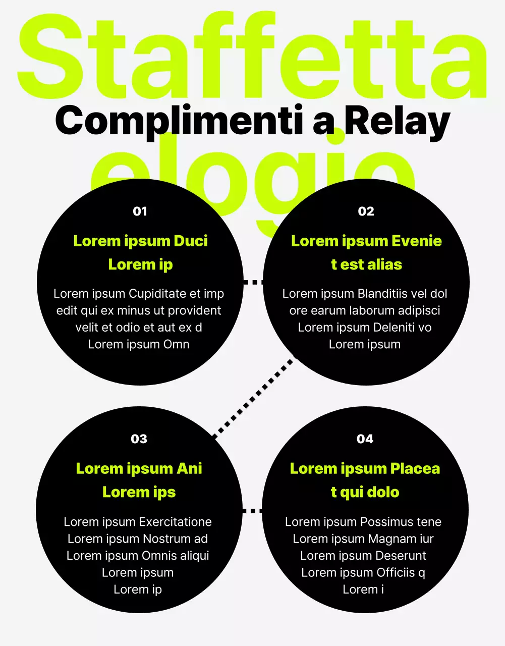 Una newsletter interna di tendenza con accenti verde lime