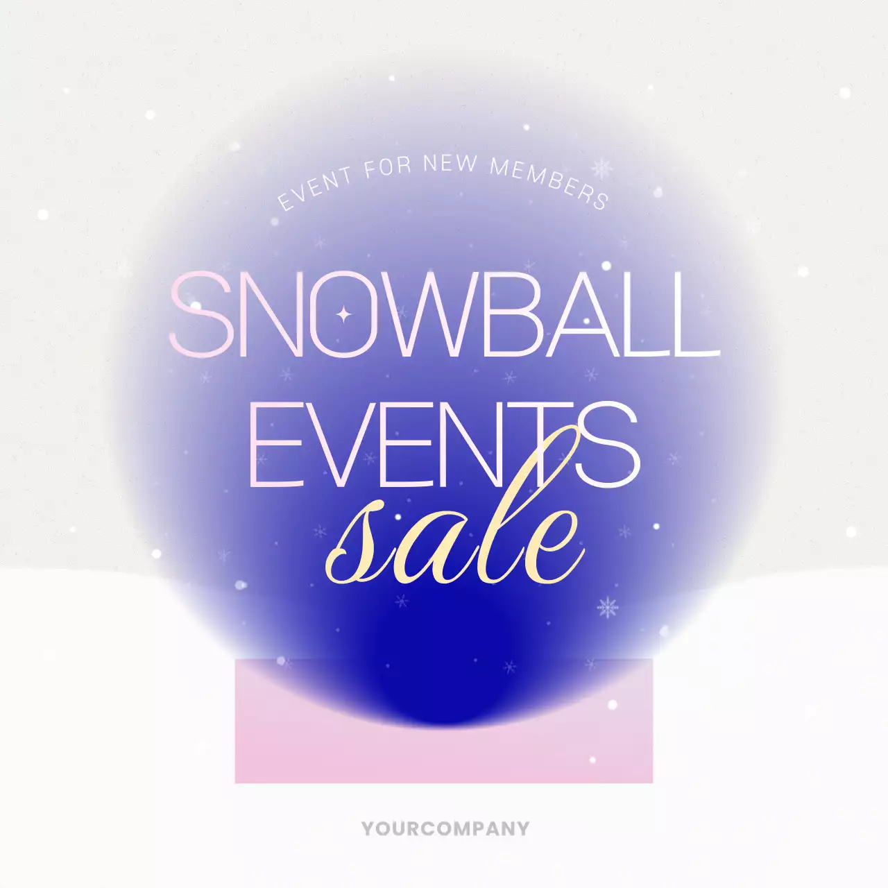 블루 엘레강트 이벤트 프로모션 소셜 미디어 게시물